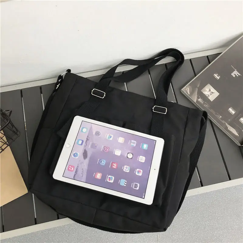 Waterproof Tote Bag Big Capacity Canvas Bag Female Crossbody Bags Japanese Shoulder Bag Bags Student School Bags Women Handbags