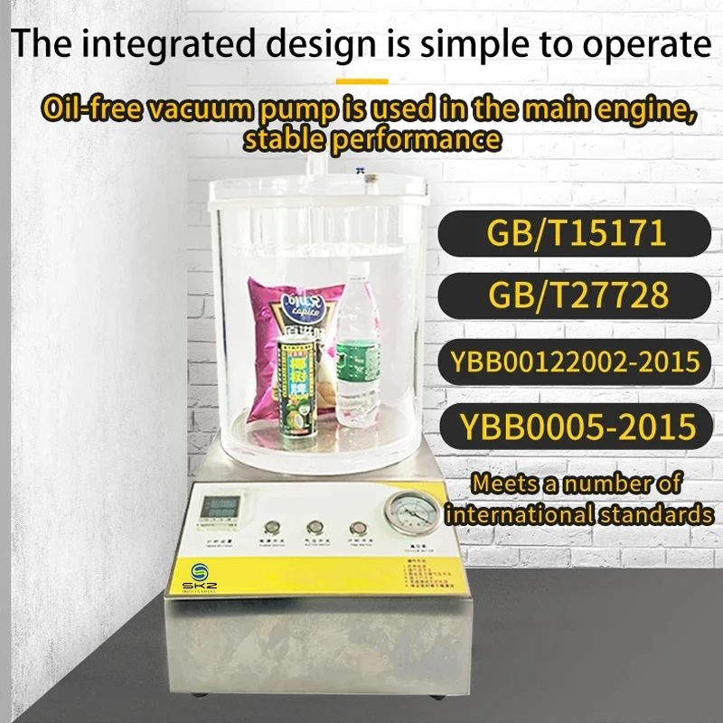 SKZ 1016 A ASTM D 3078 Seal Leak Test Machine air Package Vacuum Packaging Instrument Bottle Leakage Tester