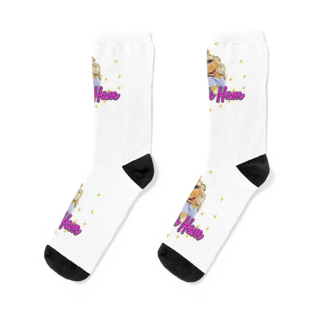 

Glam Ham Miss Piggy Socks Non-slip Run Socks For Girls Men's