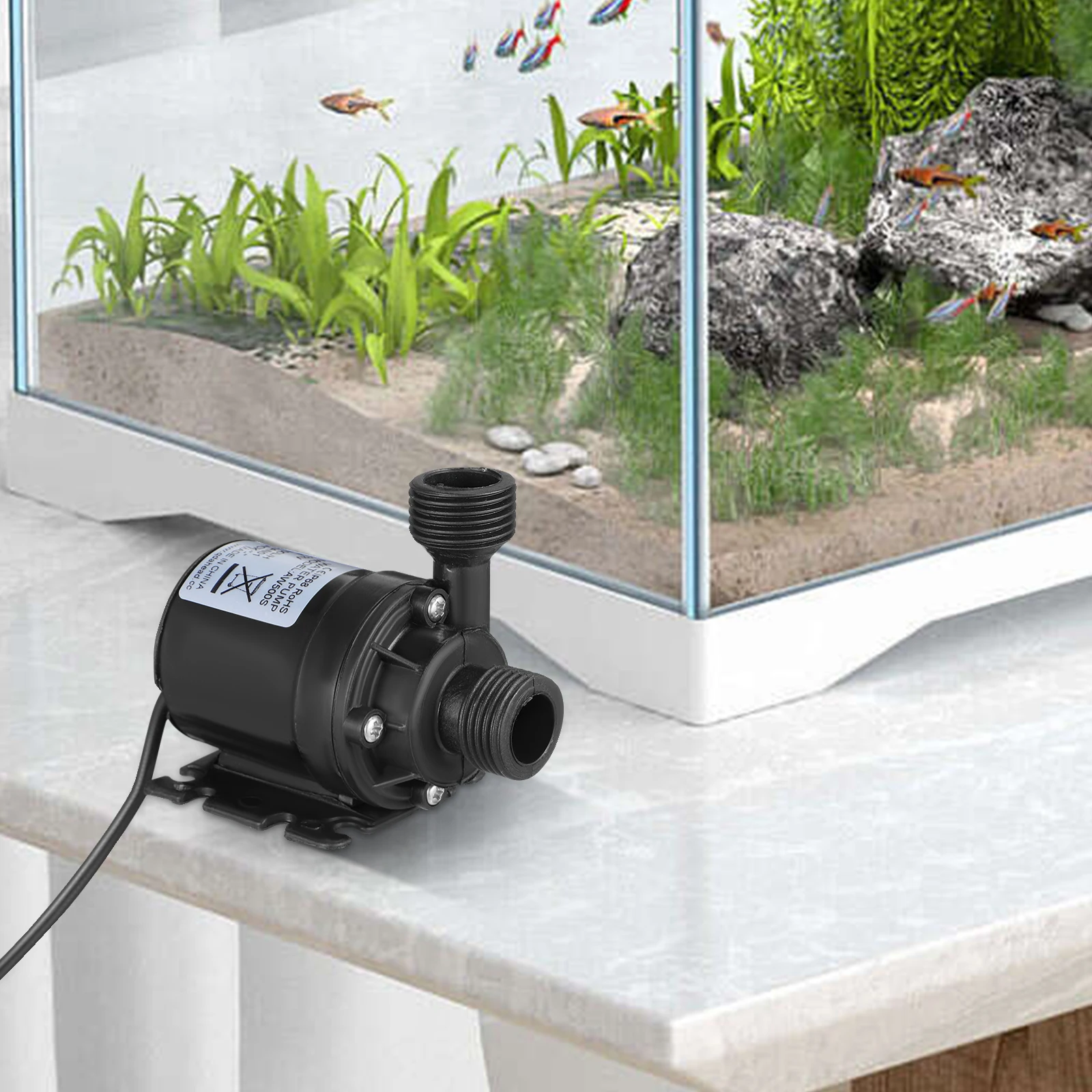 

Submersible Water Pump Mini Electric Booster for Fountain Pool Aquarium Fish Tank Solar Circulation System Long Life Low Noise