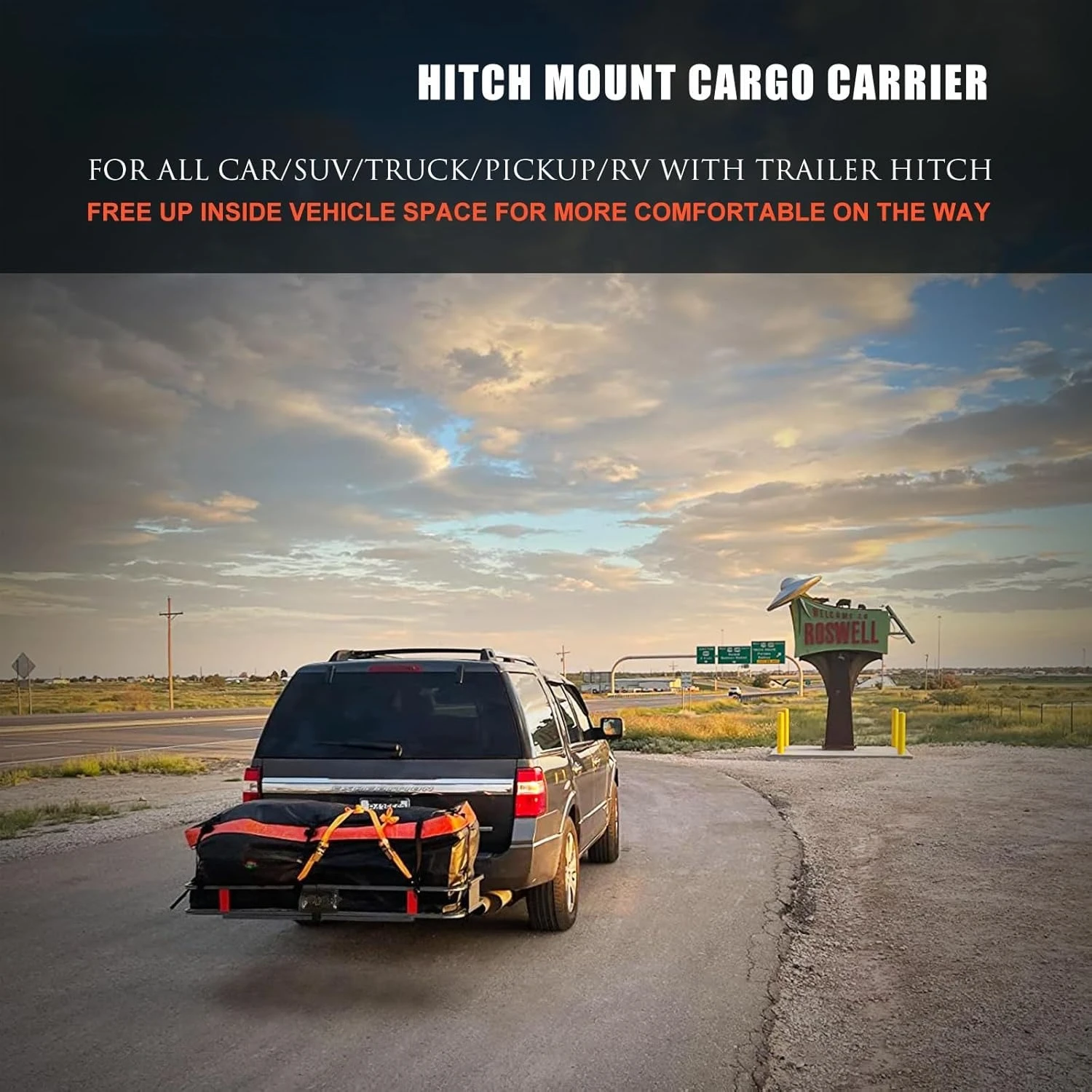 Cesta dobrável para transporte de carga, 60 "x 20" x 6 "+ bolsa de carga à prova d'água, 16 pés cúbicos (58 "19" 24"), peso de amarração · venda quente