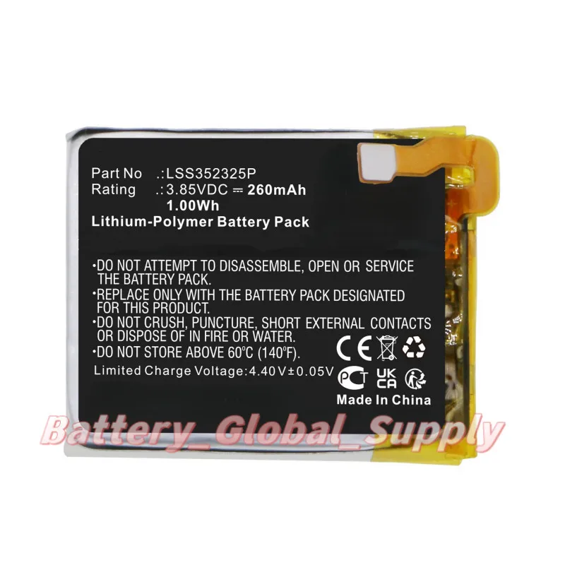

LSS352325P Versa 3 3.85v 260mah Battery Fast Delivery Good Quality-