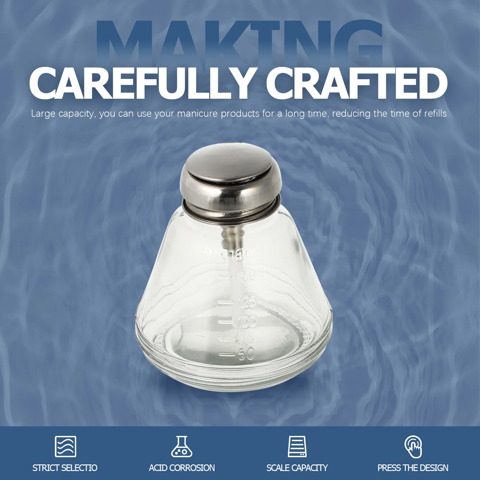 100 ml Nagellackentferner-Flasche, wiederverwendbar, Presstyp, große Kapazität, auslaufsicher, Maniküre-Versorgung, leere Pumpflaschen für Salon und