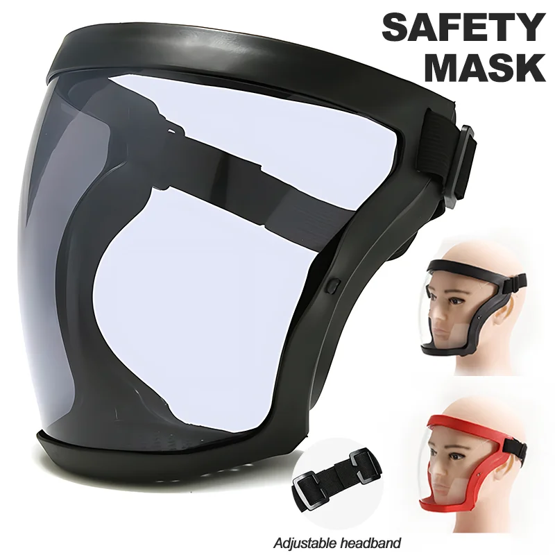 Protection Transparent Mask Full Face Work Mask Anti Splash and Anti Fog Protective Outdoor Heating Home Kitchen FaceMask