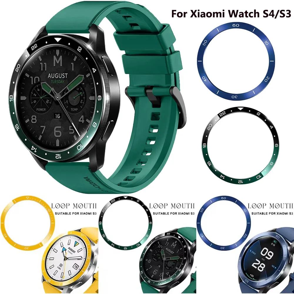 Стальные кольца безеля для Xiaomi Watch S3/S4, металлический чехол с защитой от царапин, защитные украшения для часов, принадлежности для Xiaomi Watch S3