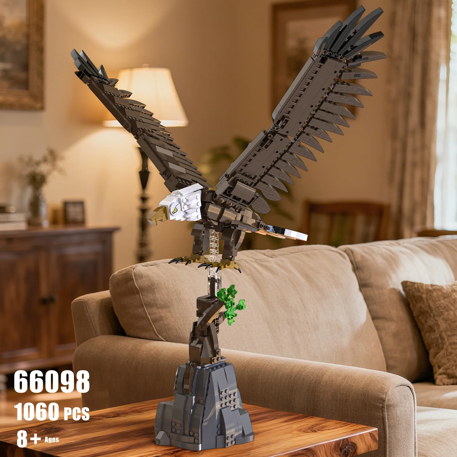 

66098 Eagle Large Animal Model Children's educational assembly building Block Toy Ornament