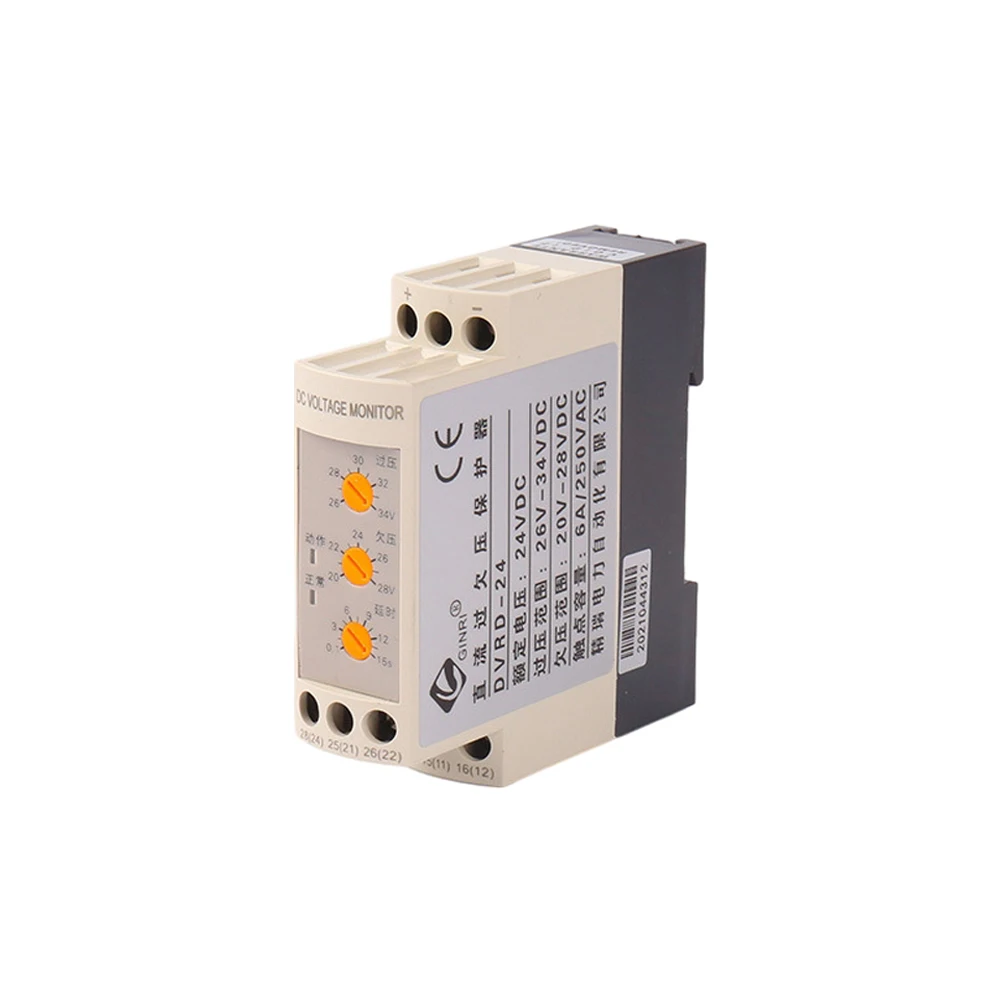 DC12V/DC24V/DC36V/DC48V Over Under Voltage Values Adjustable Protector Relay Over Under Voltage Protector Relay Device Switch