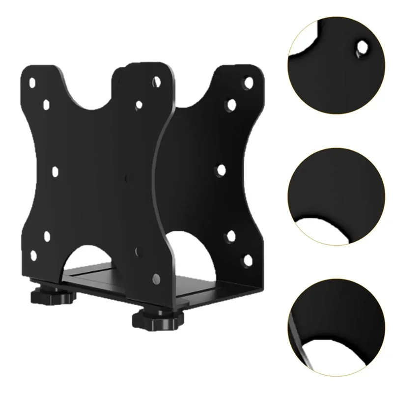 A95Q-Under Desk Mount Mini PC Mount Wall Mount Easy Installation Space Saving Computer Holder