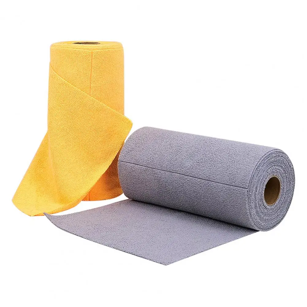 Convenient Cleaning Cloth Quick-drying Microfiber Cleaning Cloth Roll for Kitchen House Car Reusable Tear-off Washable Dust Rags