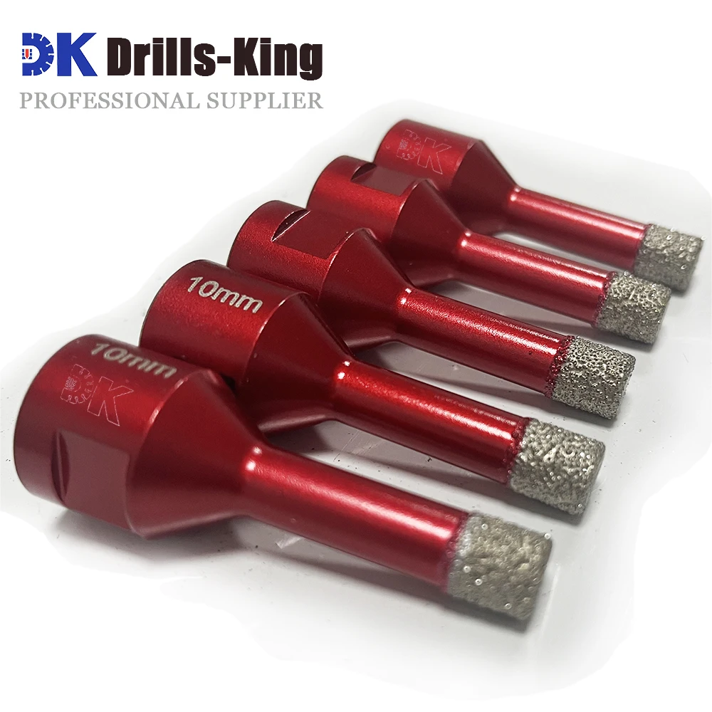 

5pcs 6/8/10/12mm Dry Diamond Drill Bits M14 Vacuum Brazed Diamond Hole Saws for Granite Tile Ceramic Marble Stone Glass