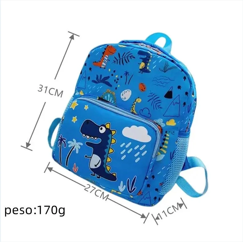 Hot selling cute cartoon dinosaur pattern children\'s backpack, featuring dinosaur elements that children love, available in four