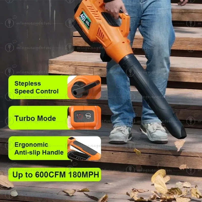 Rechargeable Cordless Leaf Blower Battery Powered 575W 40V Air Blower Battery Cordless Leaf Blower for Garden,Leaves and Snow