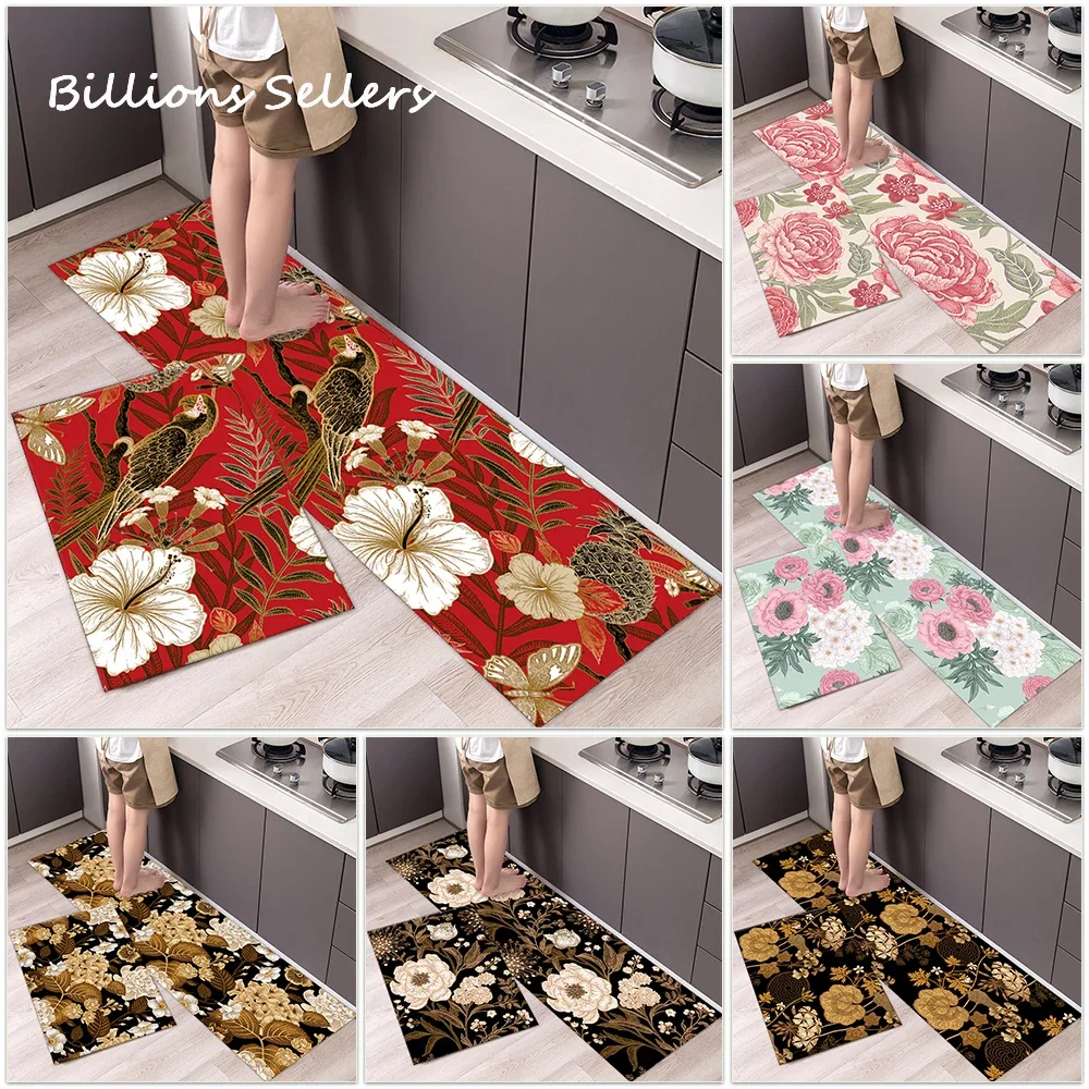 Long Kitchen Carpet for Floor Home Entrance Doormat Bedroom Living Room Decor Bedside Rug Hallway Balcony Bathroom Anti-Slip Mat