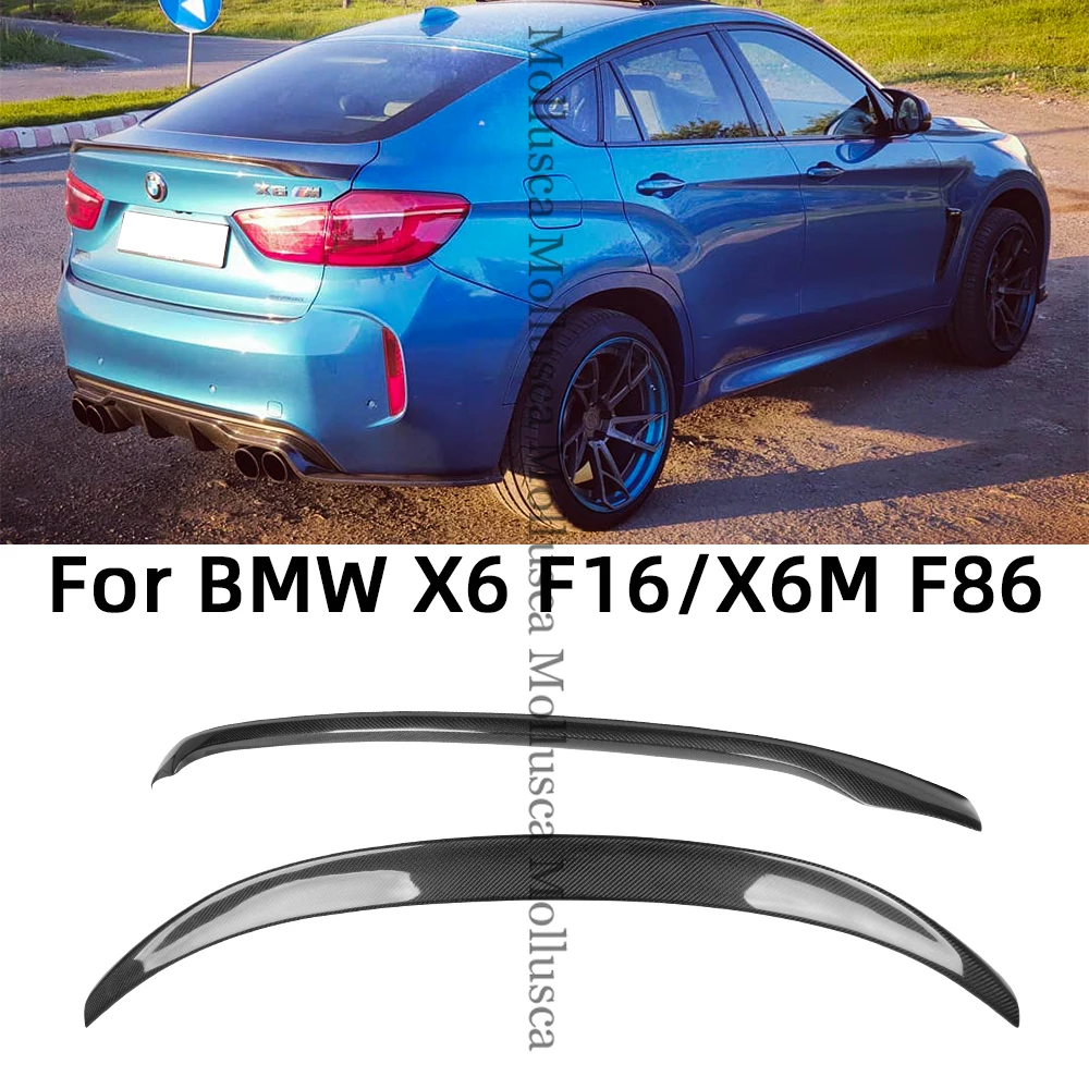 

For BMW X6 F16&X6M F86 MP Style Carbon fiber Rear Spoiler Trunk wing 2014-2019 FRP honeycomb Forged Glossy black