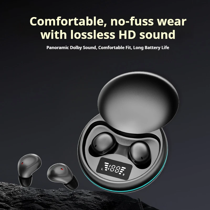 Fones de ouvido sem fio Y20 para dormir, Bluetooth 5.4, intra-auriculares, pequenos, para esportes, TWS, mini, invisíveis, HIFI, estéreo.