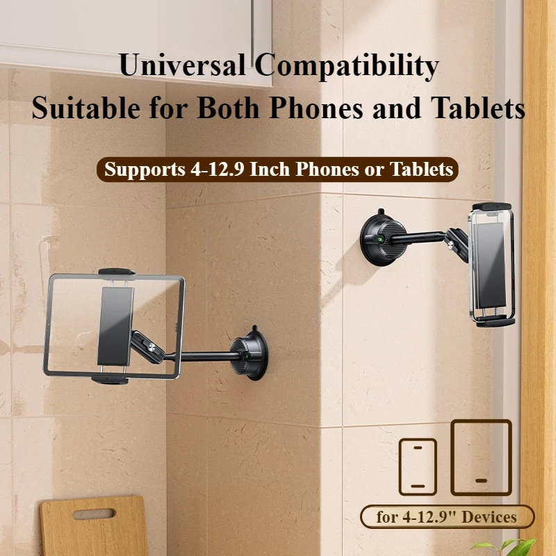 

Oatabasf Vacuum Suction Cup Tablet Holder Stand 360° Rotatable Suction Cup Phone Holder Tablet Bracket for 4-12.9" iPhone iPad