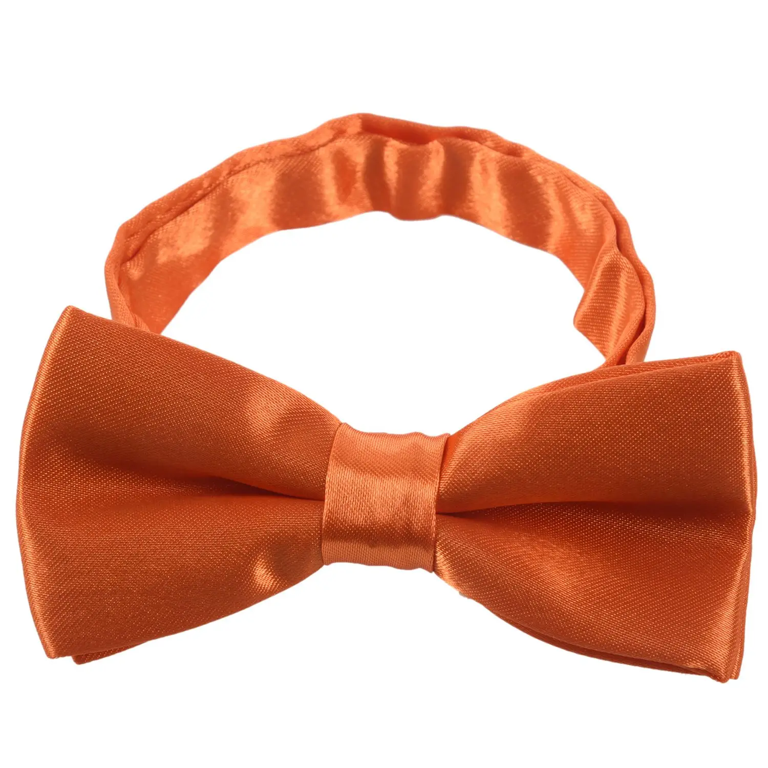 Children Kids Boys Girls Clip-on Suspenders Elastic Adjustable Braces With Cute Bow Tie orange