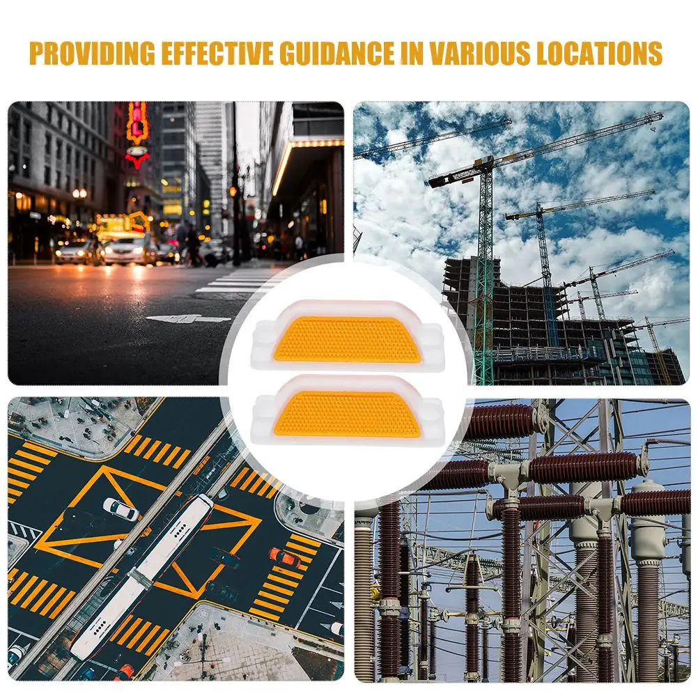 3pcs Garage Guide Signs Reflective Road Markers Driveway Emergency Commercial Replacement Traffic Pavement Lane