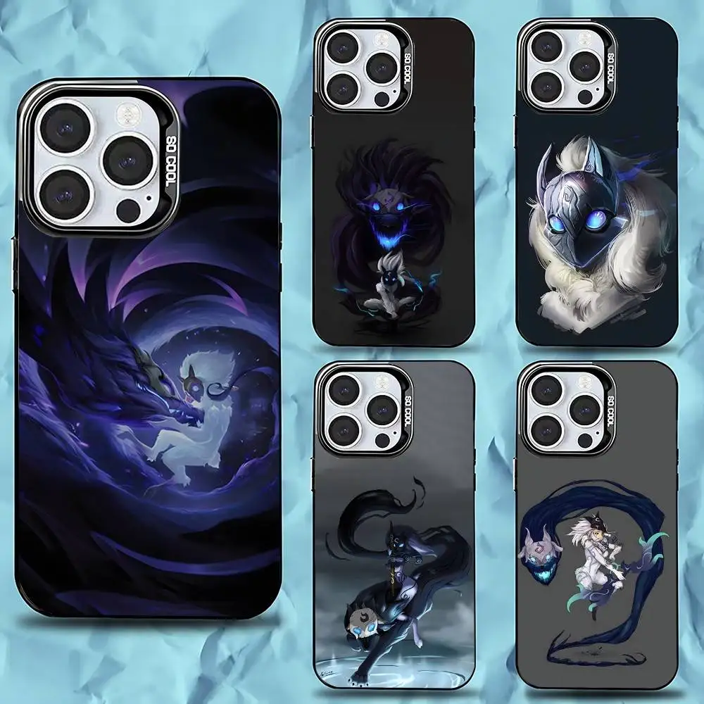 

Game L-LOL Kindred Phone Case For iPhone 16,15,14,13,12,11,Pro,Max,Plus,Mini,XS,SE Anti Fall Black Matte Hard Bumper