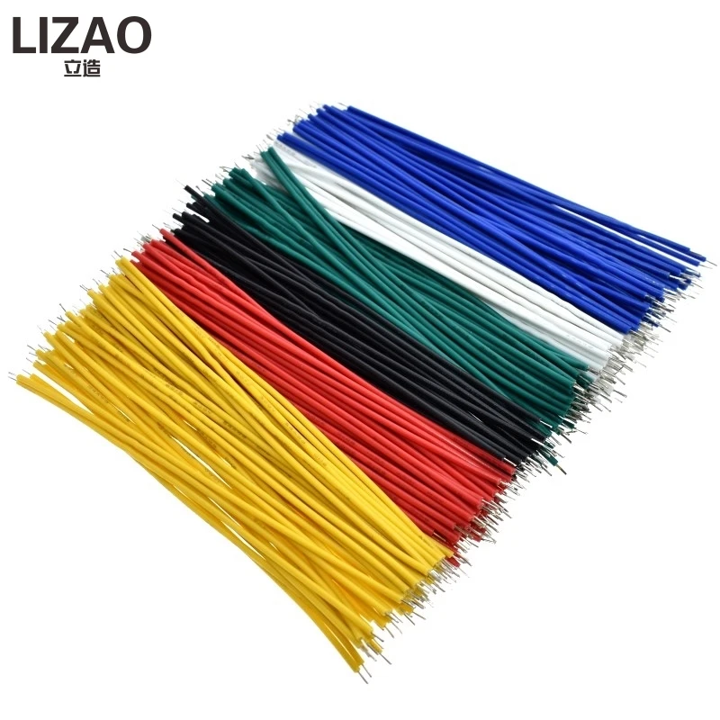 LIZAO 100PCS 10CM 24AWG Tin-Plated Breadboard PCB Solder Fly Jumper Wires Tin Conductor 1007 Connector Cable for Electronics