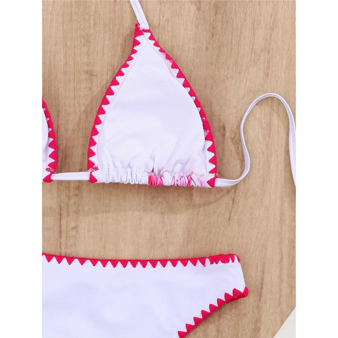 Sexy Blumenmuster-Bikini mit Neckholder, Damen-Badeanzug, zweiteiliges Bikini-Set, brasilianischer Badeanzug, Badebekleidung, Modell V7904. – Detail 11