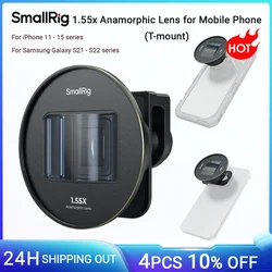 SmallRig 1.55x Anamorphic Lens for Mobile Phone for T-mount Phone Cage for iPhone 15 14 13 12, for Samsung S22 S21 Series -3578B