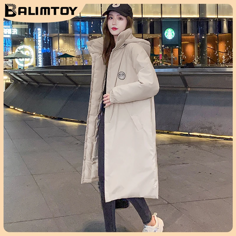 

Hooded Cotton Coat Women's Long Winter Jackets Elegant Korean Parkas Fashion Jacket Vintage Thick Down Oversize Jacket Coat