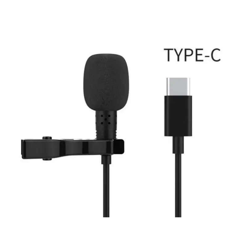 Lavalier التلبيب ميكروفون هيئة التصنيع العسكري عروة للهاتف أندرويد المحمول الخليوي الكمبيوتر السلكية صغيرة التعادل USB مايكرو صغير ميكروفون سيارة صغيرة مايك
