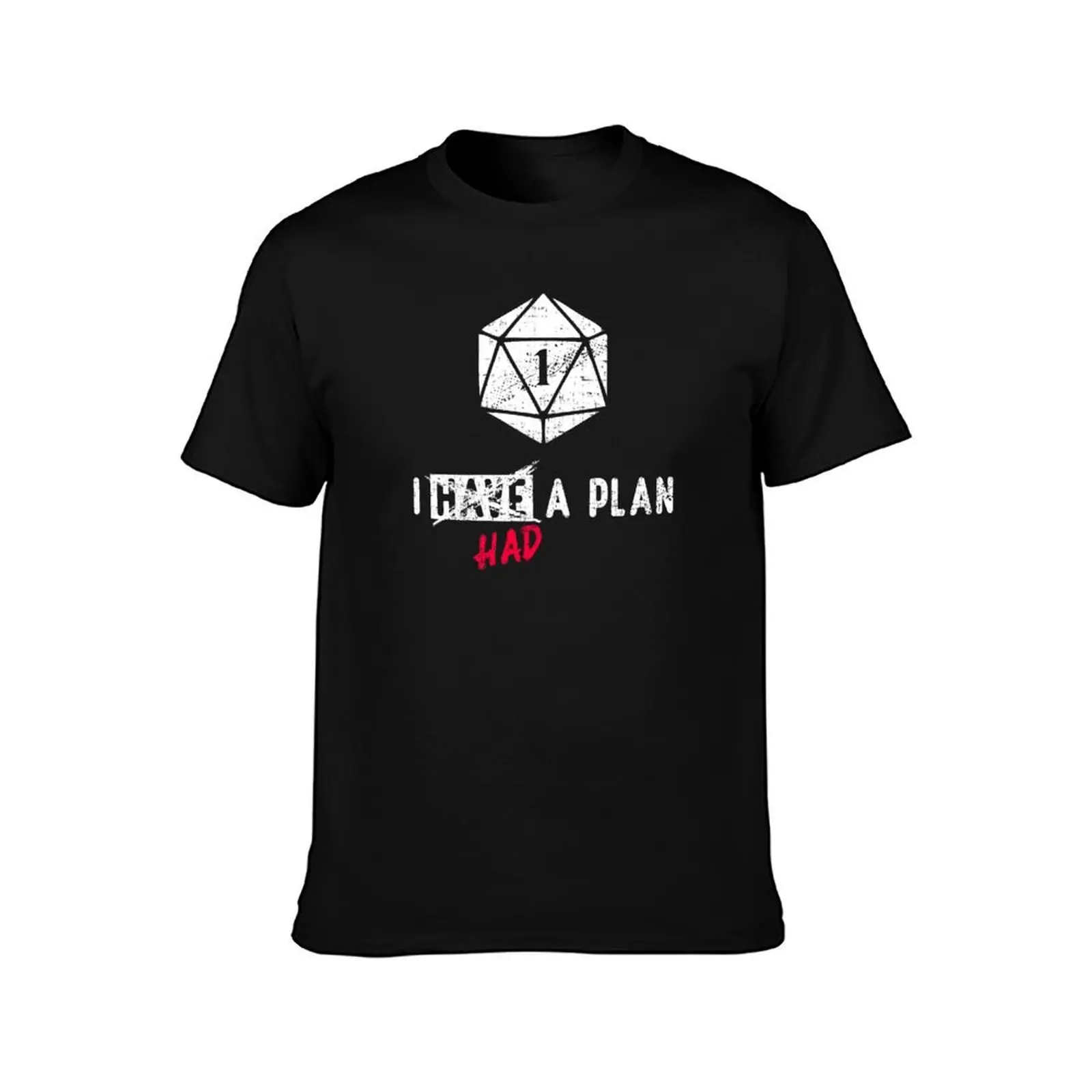 I Had a Plan Critical Failure RPG Natural One T-Shirt, Summer Casual Cotton Tee, Oversized Streetwear Tops, Unisex Men Women