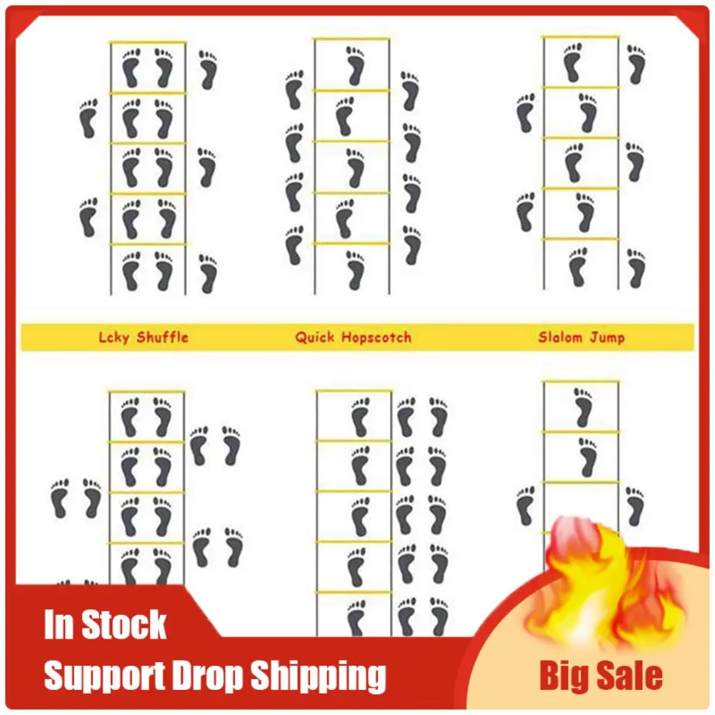 A35F New Agility Ladder Set 20Ft Adjustable Speed Training Ladder With 12 Football Training Disc For Soccer, Sports Training