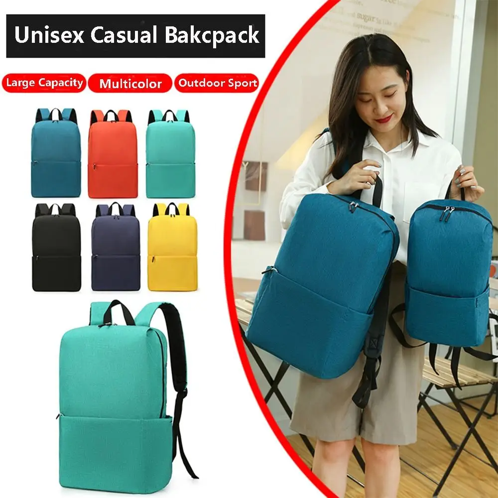 Waterproof Trendy Color Backpack Portable Bags for Travel Camping Shopping Large Capacity Student Bag