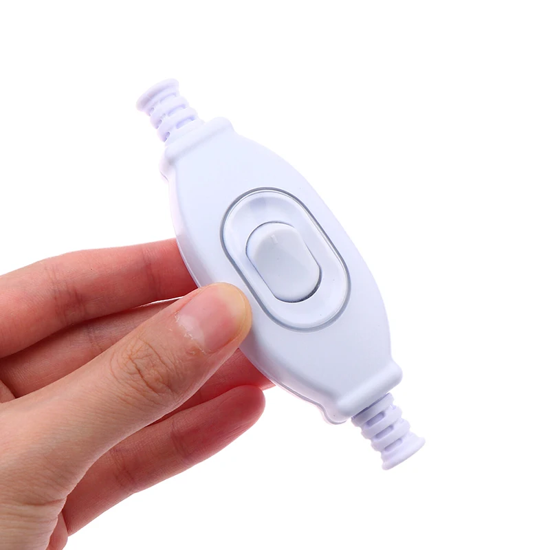 1PC 3A 250V Waterproof In Line Switch Cord Switch Round Wire Silver Contact Double Cut Switch Dust Switch