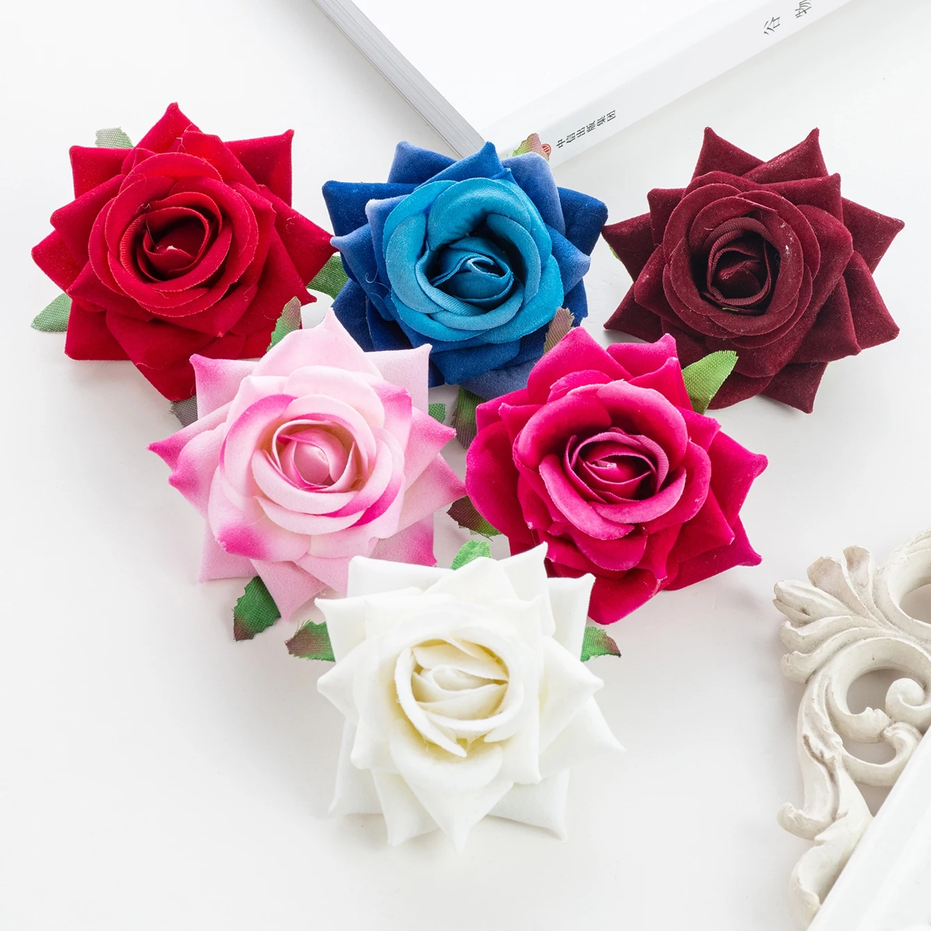 50/100 Stück Künstliche Blumen 6CM Seidenrosen für Braut, Valentinstag, Heim- und Gartendekoration, Hochzeit, Scrapbooking, Bastelarbeiten, Geschenke – Detail 3