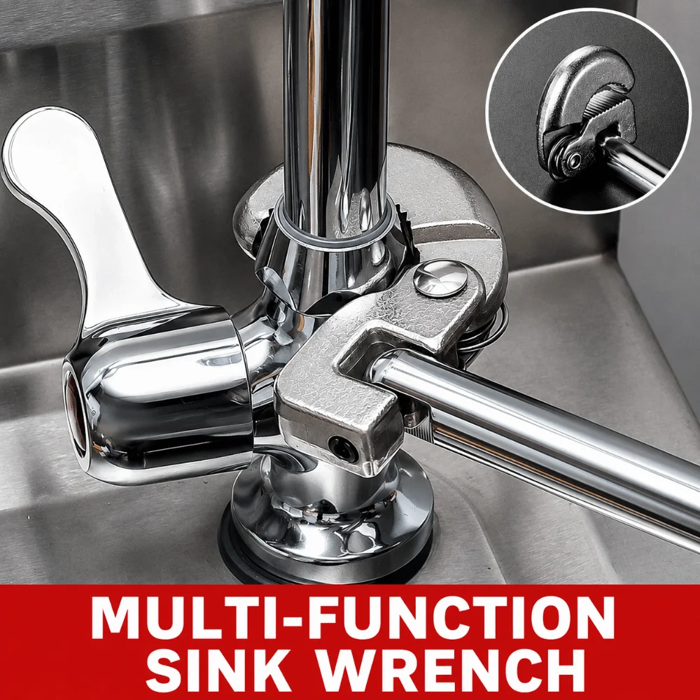 Multi Function Plumbing Wrench Wide Caliber Single Hand Grip Bathroom Tool All Match Spec Extended Body Shower Fitting Tool