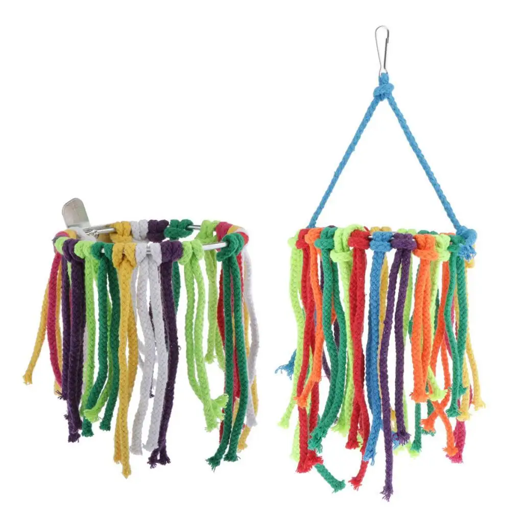 Rope Birds Chew Toy Cage Playground Standing Shredding Toy for Parrot Conure Finch Pet Birds Activities view 3