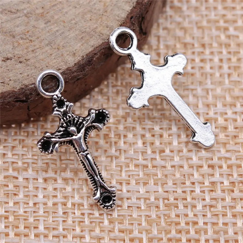 Men Accessories Cross Charms Jewellery 22x11mm 20pcs