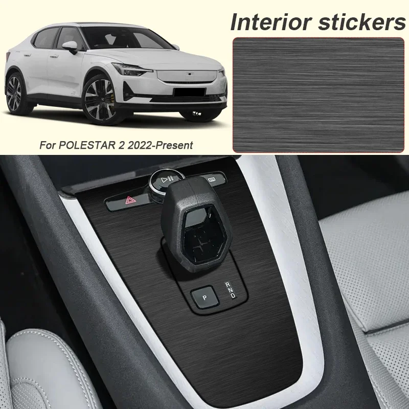 

For POLESTAR 2 2022-Present LHD Car Carbon Interior Sticker Auto Gear Box Panel Decoration Protective Film Inner Accessory