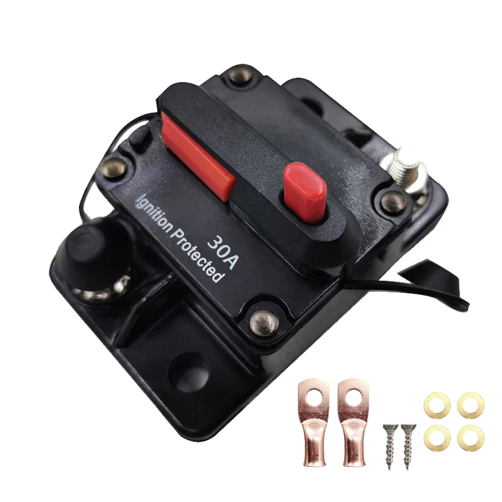 30A-300A Auto Yacht RV Circuit Breaker Fuse Reset 12-24V Automatic Recoverable Circuit Breaker Fuse Holder Circuit Protector