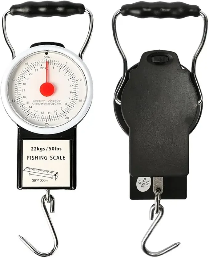 Goture Multi-Purpose Portable Fishing Scale 50lb/22kg Capacity with Built-in Tape Measure Fishing/Luggage/Camping Essential