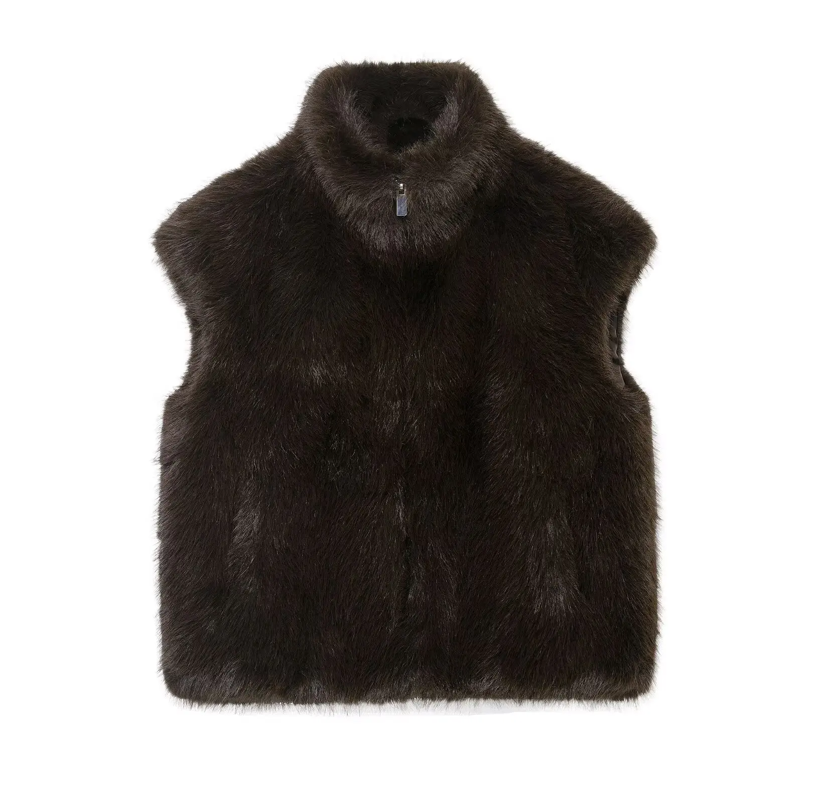 

Женский осенне-зимний новый жилет из искусственного меха, модный жилет без рукавов на пуговицах, женский элегантный уличный повседневный топ