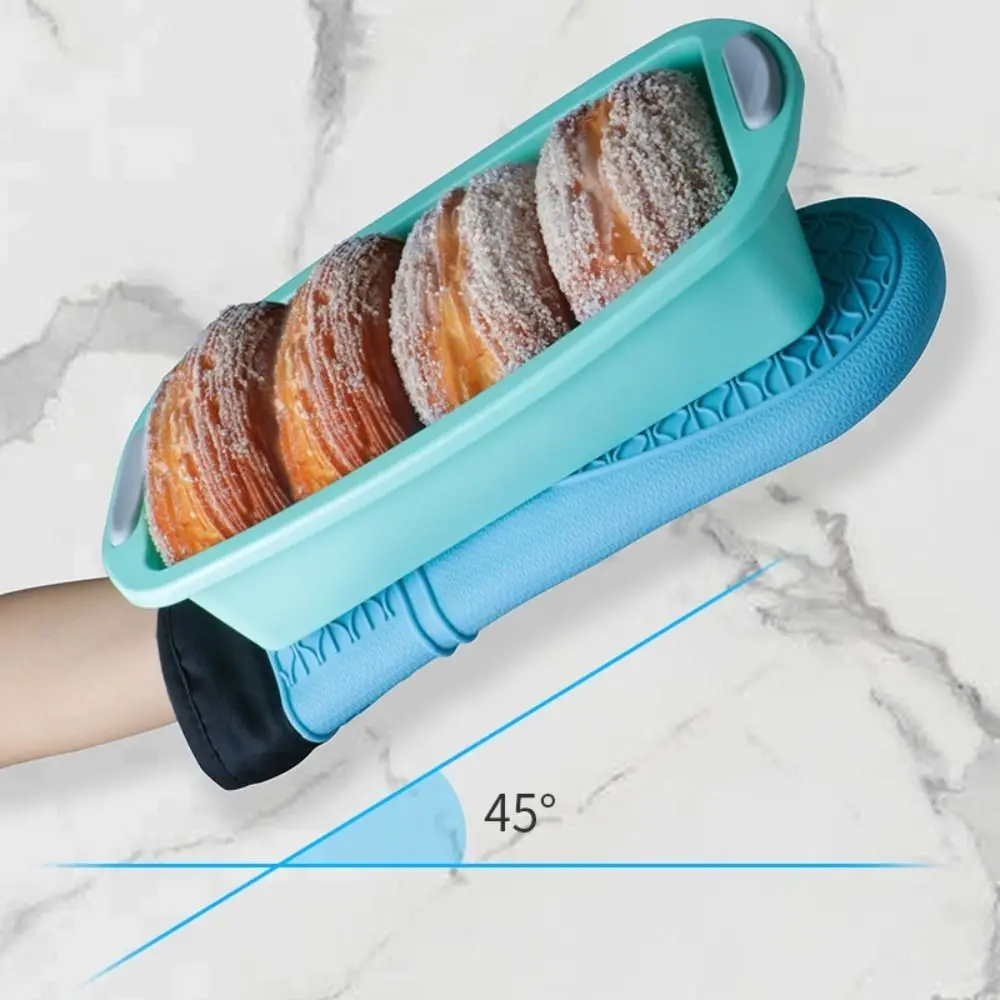 

1 пара практичных силиконовых перчаток для духовки, термостойкие противоожоговые изолированные перчатки, толстые варежки для духовки, барбекю