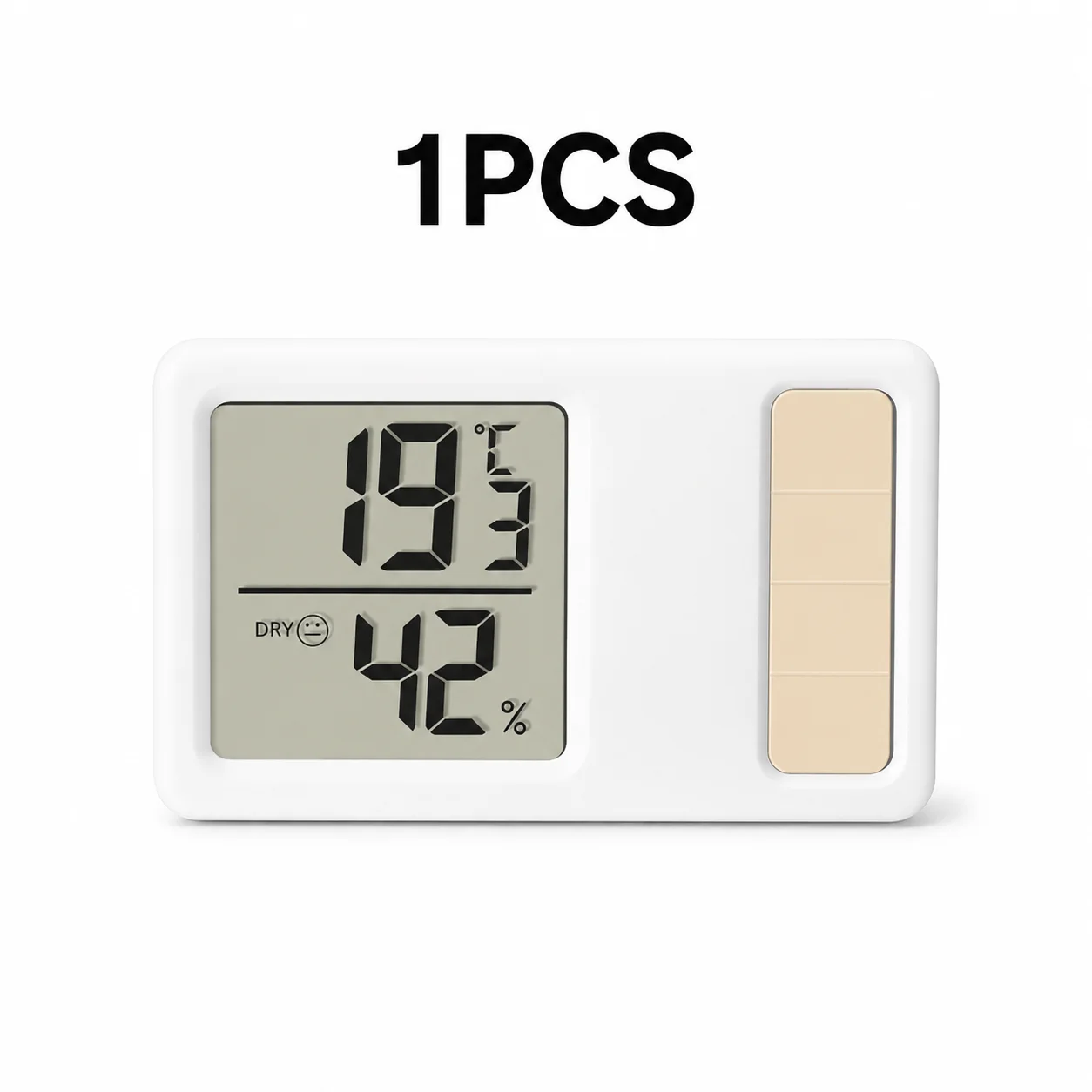 Solarbetriebenes digitales Thermometer, Hygrometer, Mini-Temperatur- und Luftfeuchtigkeitsmesser, hochpräzises tragbares Messgerät für den Innen- und Außenbereich