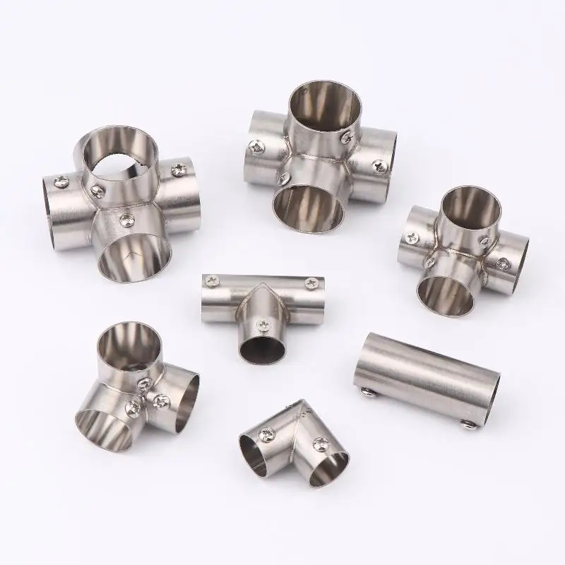 1 Piece Ocean Yacht Dock Awning Tube Accessories Stainless Steel Tube Pipe Connector Boat Handrail Rail Fitting TEE Elbow Joint