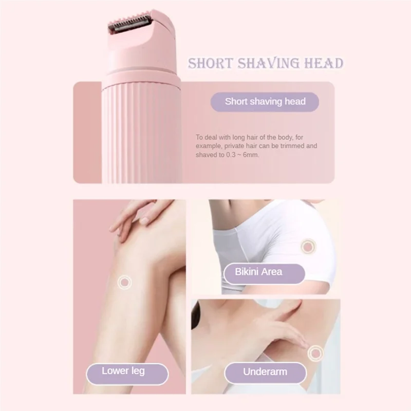 

A01V-бикини триммер и бритва для женщин 2-в-1 электрический триммер для влажных/сухих волос на теле удаление волос на лице