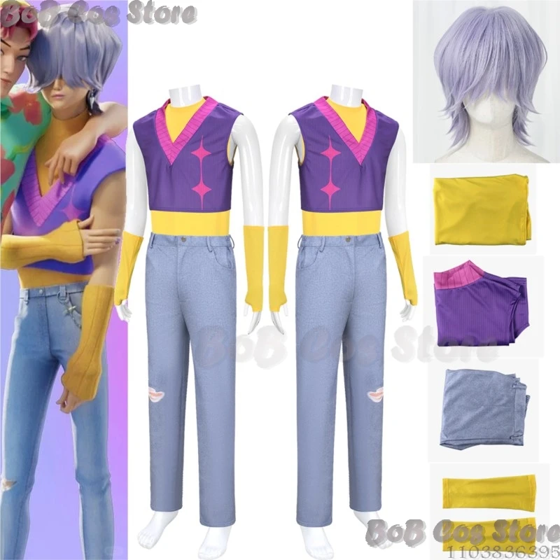 

Тайна Корея Идол Костюм Аниме Саджа-Мальчики Косплей Рубашка Жилет Брюки Перчатки Уши Парик Опора Человек Хэллоуин Ролевая Игра Вечеринка Охотник на демонов