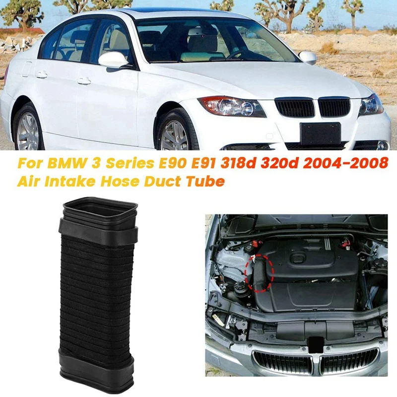 Car Engine Air Intake Hose Rubber Dust Cover 13717795284 For BMW 3 Series E90 E91 318D 320D 2004-2008 Intake Duct Tube