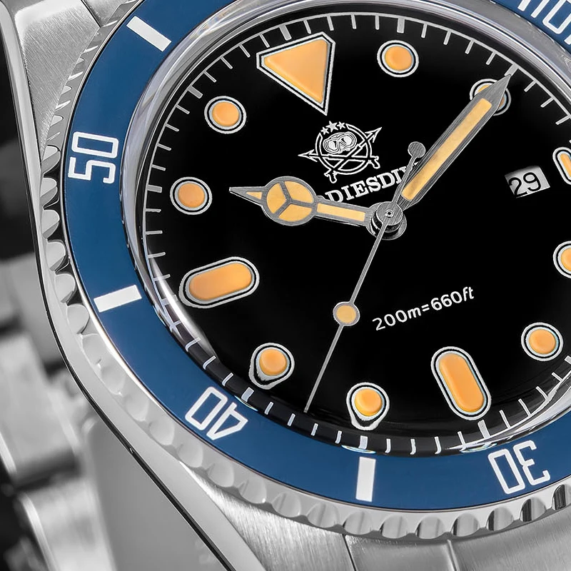 

ADDIESDIVE Diving Watch Japanese Quartz 2115 Movement 316L Steel Ceramic Bezel C3 BGW9 Luminous 200M Waterproof Bubble Glass