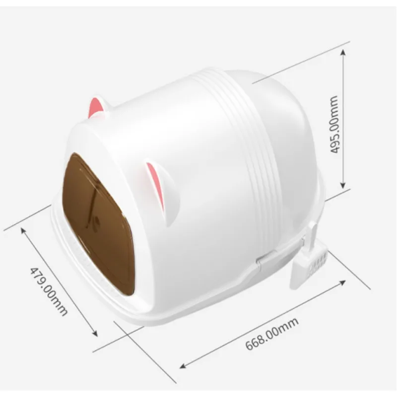 Extra Large Flip Cat Litter Basin Fully Enclosed Large Space Deodorizing and Splash Proof Cat Products, Exclusively for Fat Cats