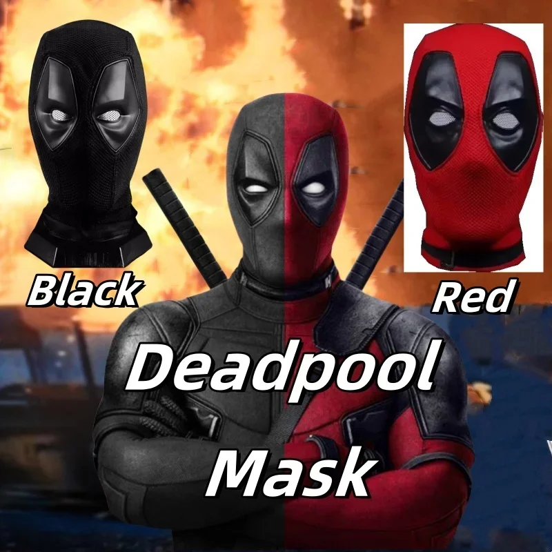 Masque Deadpool, Costume de Cosplay de fête d'halloween, couvre-chef en Nylon tricoté en coton, casque en maille, accessoires de Costume de carnaval avec coque faciale