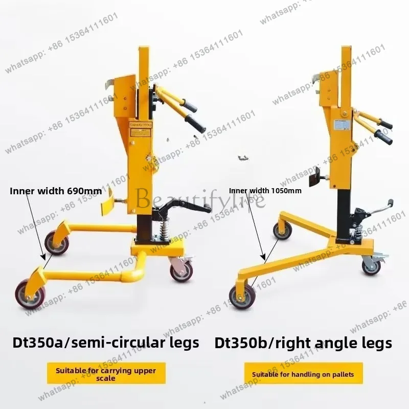 FG JX-4 New Spot Dt350abc Oil Drum Truck Pallet Hydraulic Oil Drum Foot Pedal Push Oil Tank Cart Hand Pull